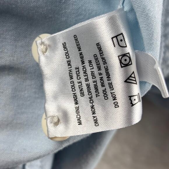 Simms Fishing Shirt Long Sleeve Button Down Men's Large Light Blue Fish it Well - Picture 11 of 11